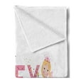 thumbnail image 2 of Zoey Soft Flannel Fleece Throw Blanket, Feminine Themed Baby Girl Name Magic Creatures Calligraphic Alphabet Letter Design, Cozy Plush for Indoor and Outdoor Use, 70" x 90", Multicolor, by Ambesonne, 2 of 5