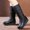 Black, variant on Women Winter Boots Warm Mid Calf Boots Slip Comfortable Lightweight Platform Down Cotton Shoes