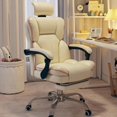 thumbnail image 2 of Eegonomic Comfortable Gaming Chair Leather Cute Study Designer White Bedroom Office Chair Gamer Silla De Escritorio Furniture My Lux Decor Round, 2 of 28