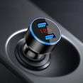 thumbnail image 2 of Termómetro del coche del voltímetro del zócalo del encendedor de cigarrillos con la conexión del Usb kaili Sencillez, 2 of 2