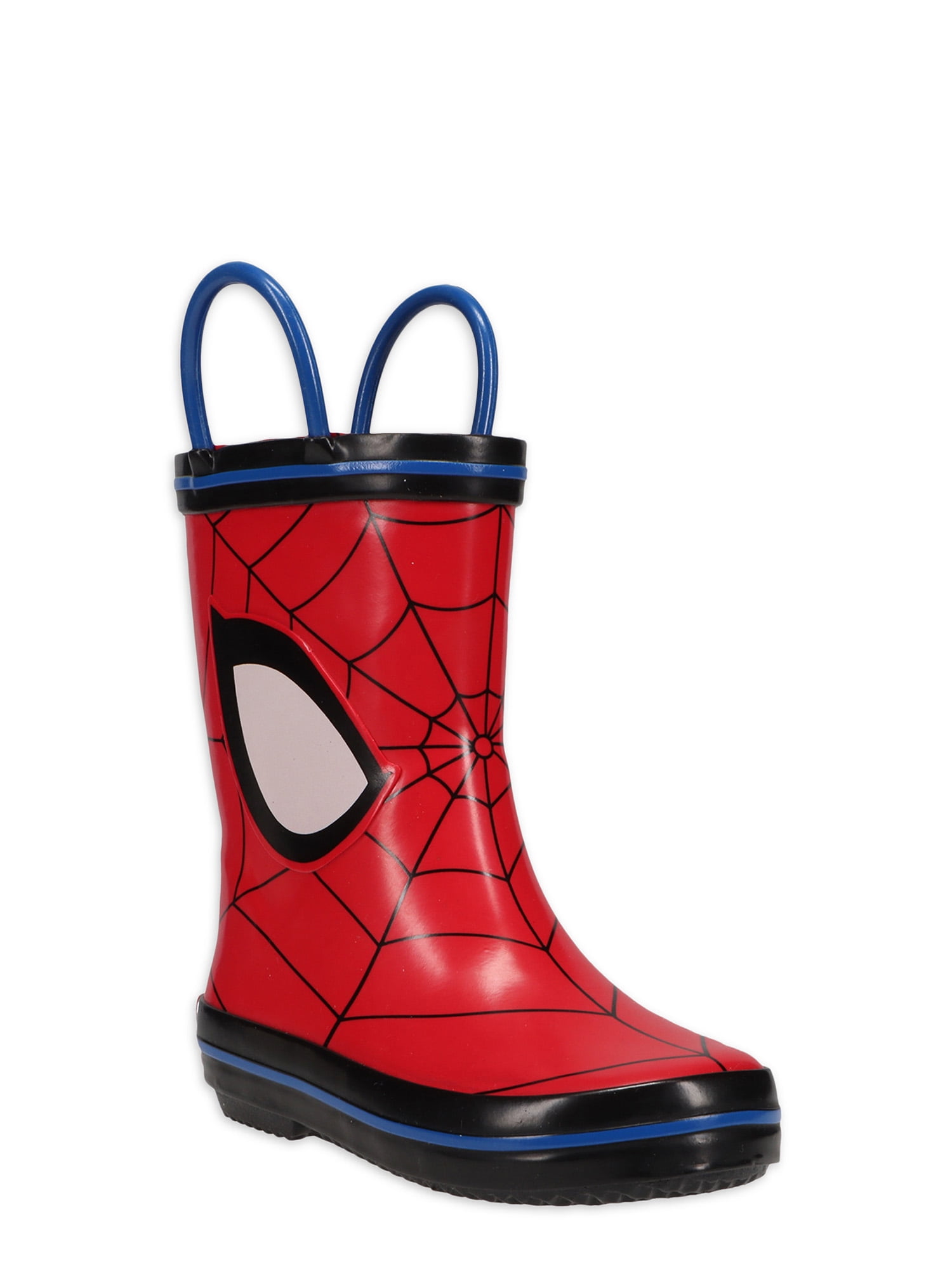 Spiderman Boys Rubber Wellies in Black and Red 