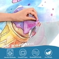 thumbnail image 3 of Yayeee Kitchen Curtains Tier Pair Light Filtering 27"x24" Rod Pocket Short Cafe Window Panel, Watercolor Ice Cream Pattern, 3 of 7