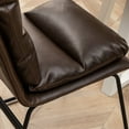 thumbnail image 4 of Faux Leather and Metal Dining Chairs / Stand Out with Unique Sled-Base Design, 4 of 6
