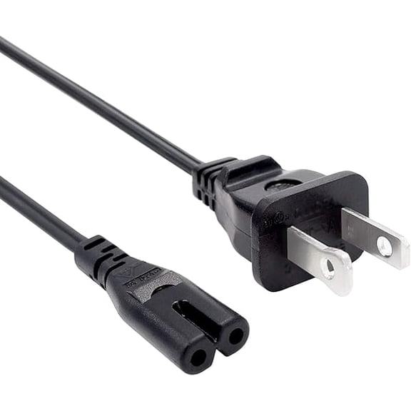 Quyaojz Power Cord for Yamaha YAS-106 ATS-1080 YAS-209 YAS-209BL YAS-108 ATS1080-R YAS-207BL ATS-1060 Sound bar 8ft 2 Prong Soundbar Power Cord Replacement AC Cable