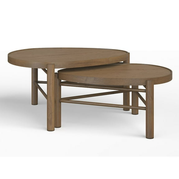 Magnussen Home Hadleigh Brown Honey Nesting Cocktail Table