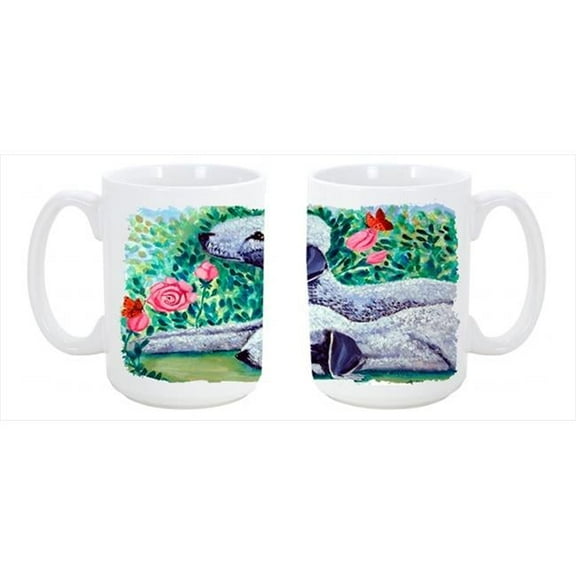 Bedlington Terrier Dishwasher Safe Microwavable Ceramic Coffee Mug 15 oz.
