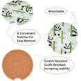 FREEAMG 2 Pack Cute Panda Car Cup Holder Coaster Anti Slip Car Coasters