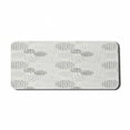thumbnail image 1 of Geometric Computer Mouse Pad, Abstract Circles Inner Hearts Zigzags Ovals Spirals Neutral Design, Rectangle Non-Slip Rubber Mousepad X-Large, 35" x 15", Charcoal Grey Eggshell, by Ambesonne, 1 of 2