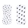thumbnail image 2 of figatia 2 pcs Smothness Cartoon Cute Printed Towels - Letter and Triangle, as described, 2 of 5