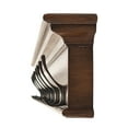 thumbnail image 5 of Home Wall Decorative Antique Brass Hardware 8 Hook Coat Rack - Brown Antique, 5 of 7
