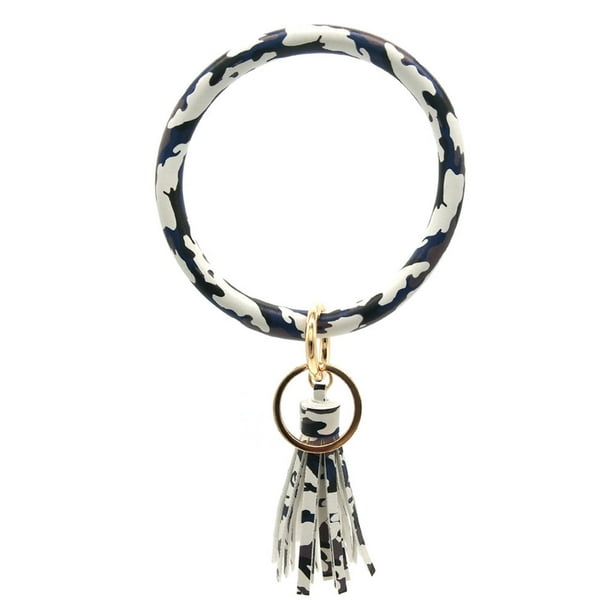 Keychain Bracelet Keyring Large Wrist Leather Tassel Bracelet Key Holder