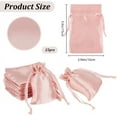 thumbnail image 2 of 25Pcs Small Satin Jewelry Pouches 3.9x5.9 Inch Mini Cloth Gift Bags with Drawstring 15x10cm Rectangle Wedding Favor Pouch Storage Lavender Blush, 2 of 8