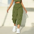 thumbnail image 2 of Outfmvch Cargo Pants Womens Joggers with Pockets Lounge Pants Women Barrel Jeans Women Mens Cargo Pants Stretchy Jeans for Women Womens Jeans Mint Green S, 2 of 9