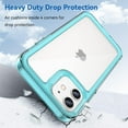 thumbnail image 5 of Case for iPhone 12 iPhone 12 pro Case Slim Dropproof [Defend from Drop/Scratch/Slip/Fingerprint] Clear Acrylic Hard Back Soft TPU Bumper Hybrid Phone Cover for iPhone 12 Pro/12-Crystal Blue, 5 of 16