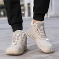 thumbnail image 2 of Rokment Womens Mens Furry Lined Barefoot Water Snow Boots Waterproof Wide Toe Zero Drop Non Slip Hiking Ankle Booties White Size 9.5, 2 of 7