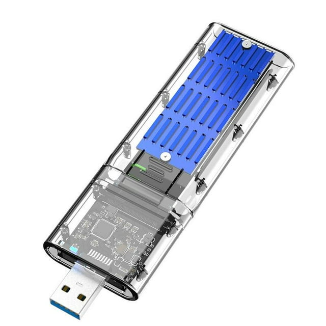 USB Interface M.2 SATA SSD Enclosure with Transparent Display Lot S8