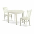 thumbnail image 2 of East West Furniture Dover 7-piece Wood Dining Table and Chair Set in Linen White, 2 of 2