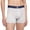Light Grey Heather, variant on Calvin Klein Men's CK ONE Microfiber Boxer Brief Gray with navy band, S