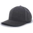 thumbnail image 2 of Pacific Headwear Herringbone Poly/Rayon Flexfit Cap 289F Graphite S/M, 2 of 2