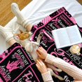 thumbnail image 3 of Yibo Breast Cancer Survivor Gifts Blanket Flannel Soft and Comfortable Anti-static Bed Sofa Blanket, 3 of 7