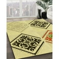 thumbnail image 2 of Ahgly Company Indoor Square Patterned Dark Golden Rod Brown Area Rugs, 7' Square, 2 of 6