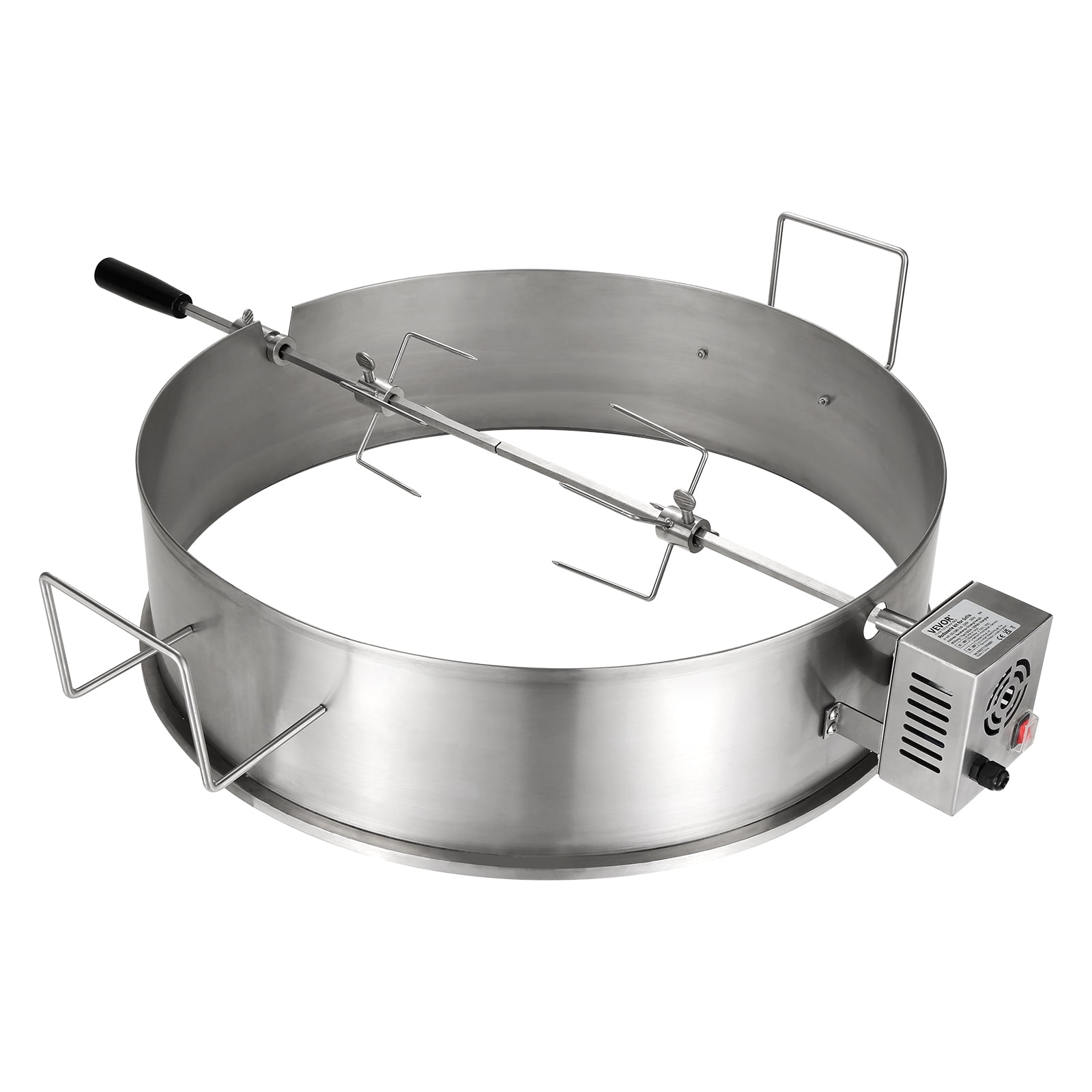 BENTISM BBQ Rotisserie Ring Kit for 22" Kettle Charcoal Grills Stainless Steel
