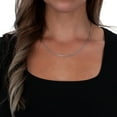 thumbnail image 4 of 925 Sterling Silver, Spiga Wheat Diamond Cut Oxidized Chain 1.5mm Necklace - Hypoallergenic and Tarnish Resistant - By Oliver & Navy, 4 of 5