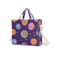 thumbnail image 7 of FORMRS Womens Corduroy Tote Bag Crossbody Shoulder Handbag with Pocket, Candy Cosmic Swirls, 7 of 7