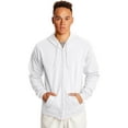 thumbnail image 1 of Hanes pour Hommes ComfortBlend EcoSmart Chandail à Capuchon à Fermeture Éclair Intégrale, L, Blanc, 1 of 5