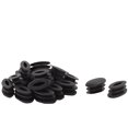 thumbnail image 1 of Unique Bargains Table Feet Plastic Oval Design Tube Pipe Insert End Cap Black 15 x 30mm 20 PCS, 1 of 1
