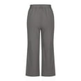 thumbnail image 5 of Women High Waisted Wide Leg Pants Drawstring Elastic Trousers Comfy Straight Leg Fashion Long Pants With Pockets, 5 of 5