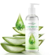 Aloe Vera Gel - Organic 100% Pure Aloe + Witch Hazel + Vitamin C + Vitamin E - Skin Soothes, Moisture And Repair Formula, Nutrients Rich And Cold Pressed 8.5 Fl Oz/ 250 Ml