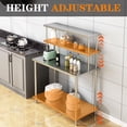 thumbnail image 2 of Bingirl Table de Travail en Acier Inoxydable avec Étagères Supérieures 48 x 24 Pouces Table de Préparation de Cuisine Robuste avec Tablette Réglable pour Restaurant Commercial Entrepôt Garage, 2 of 6