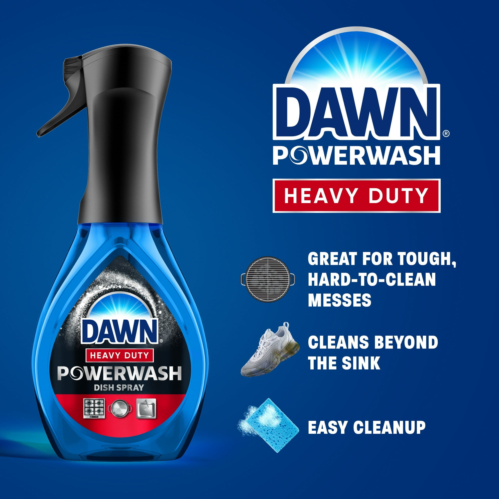Dawn Powerwash Heavy Duty Dish Spray, Dish Soap, All-Purpose Cleaner, 1 Starter Kit, 16 FL Oz
