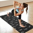 thumbnail image 6 of Black Dancing Skeleton Pattern Hot Yoga Mat Towel Non Slip for Hot Yoga - Quick-Drying Yoga Mat Cover with 4 Corner Pockets with Travel Bag - Hot Yoga Towel Non Slip 70"x26", 6 of 6