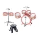 thumbnail image 4 of Juego de batería para niños principiantes, instrumentos de percusión de iluminación musical, juguetes para niños pequeños, juego de música con baqueta rosa, 4 of 8