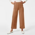 thumbnail image 2 of MQLKF Twill Cropped Wide Leg Pant Plus Size Wide Leg Petite Crop Trousers Stretch Capri Jeans Ankle Denim Pants Women Lightweight Loose Regular Women's Sweatpants, 2 of 8