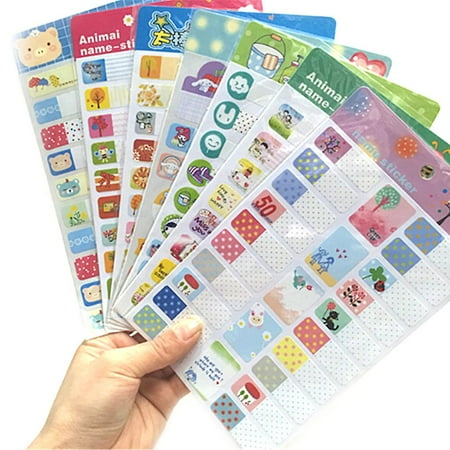 Removable Book Notebook Index Name Sticker Label Writable School Supply ...
