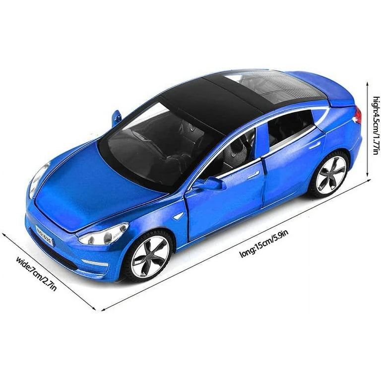 Diecast Car Toys Compatible for Tesla Model 3 Replica, 1:32 Scale Alloy  Model 3 Toy Car Pull Back Car Model with Sound and Light Toy Vehicles, Mini
