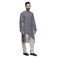 thumbnail image 2 of Atasi Printed Ethnic Kurta With White Churidar Pajama Set For Men Summer Wear, 2 of 3
