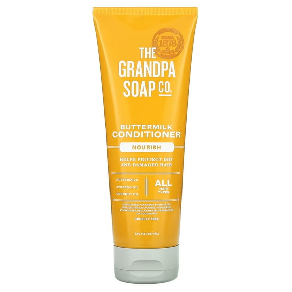 The Grandpa Soap Co. Buttermilk Conditioner, Nourish, All Hair Types, 8 fl oz (237 ml)