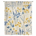 thumbnail image 2 of Blue Yellow Flowers Sheer Curtains 84 Inches Long, Botanical Blossom Motif Light Filering Curtains, Breathable Simi Curtain Privacy Drapes for Living Room Bedroom Lightweight Window Treatment, 2 of 9