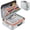 Silver, variant on Fireproof Document Box with Lock, Hard Case Waterproof Safe Box File Organizer, for Important Documents Papers Passports Certificates Laptop Money Safe Storage, Silver (15x11.5x5.5 Inch)