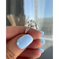 thumbnail image 5 of ESTE ORIGIN 2.00Ct Oval Cut Lab-Grown Diamond Solitaire Engagement Ring – 4 Claw Cathedral Setting, Divergent 2mm Band in 10K White Gold for Women, 5 of 7