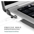 thumbnail image 5 of Case for MacBook Pro 13 inch Case M2 2025 2024 2023 2022-2016 A2338 M1 A2251 A2289 A2159 A1989 A1708 PU Leather Hard Shell Case with Foldable Kickstand & Keyboard Covers & Logo Cutout, 5 of 7