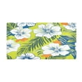 thumbnail image 4 of Hawaii Pattern White Blue Tropical Florals Plush Carpet Non Slip Runner Rug Absorbent Bath Mat 39" x 20", 4 of 8