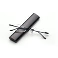 thumbnail image 3 of Newbee Fashion-Portable Compact Reading Glasses in Aluminum Case Metal Rectangle Rimless Reading Glasses Super Lightweight Reader Slim Design Comfort Fit for Men&Women 3 PACK BLACK+1.50, 3 of 4