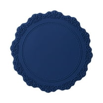 Jierger 6.69 inch Silicone Placemat Dish Mat Dining Silicone Placemat Coffee Mats Tea Time Mats for Dining Table, Reusable Mat,NonSkid Placemats,Easy to Clean, Dustproof,Perfect for Indoor Dining