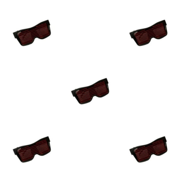 Bewildely Gafas LED ABS Gafas LED fáciles de usar Ocasiones Gafas multiusos y gafas LED Hechas en rojo Type2 NO2