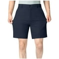 thumbnail image 2 of BXINGOHAI Men's Golf Shorts Casual Stretch Lightweight Work Dress Shorts Navy,L, 2 of 6